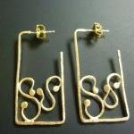 Rectangle Hoop Earrings In..
